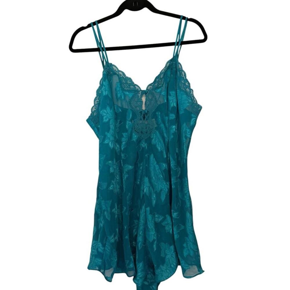 Vintage solange blue floral lace